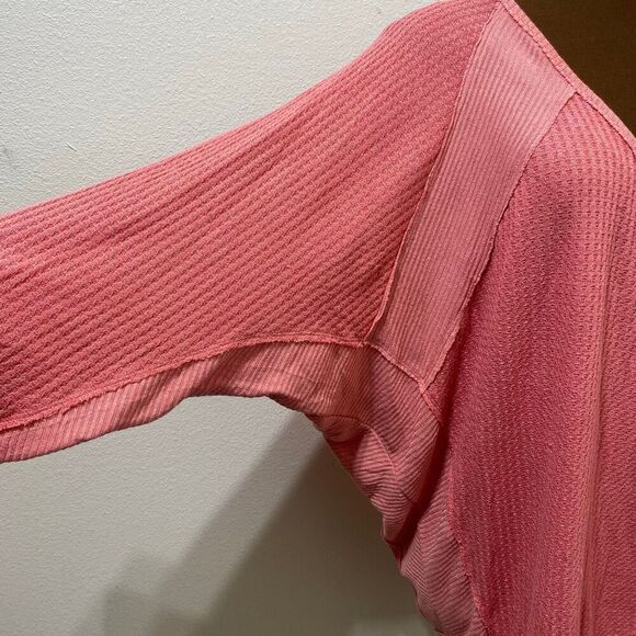 Free People We The Free Womens Santa Clara Thermal V Neck Top Size Medium - Picture 3 of 9